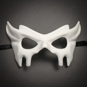 Devil Halloween Masquerade Eye Mask - White